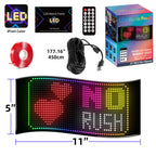Programmable LED Sign Devil Eyes Display for Windshield with Customizable DIY Scrolling Text Patterns Animations