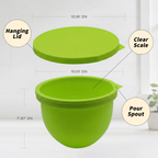 BPA-Free Food Grade Silicone Bowl Liner with Lid for Kitchenaid Stand Mixer Tilt-Head 4.5-5 Qt Salad Mixing Bowl, Thick Non-Stick Odor-Free, Ideal for Ice Cream Maker Baking Meal Prep