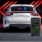 Programmable LED Sign Devil Eyes Display for Windshield with Customizable DIY Scrolling Text Patterns Animations