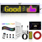 Programmable LED Sign Devil Eyes Display for Windshield with Customizable DIY Scrolling Text Patterns Animations
