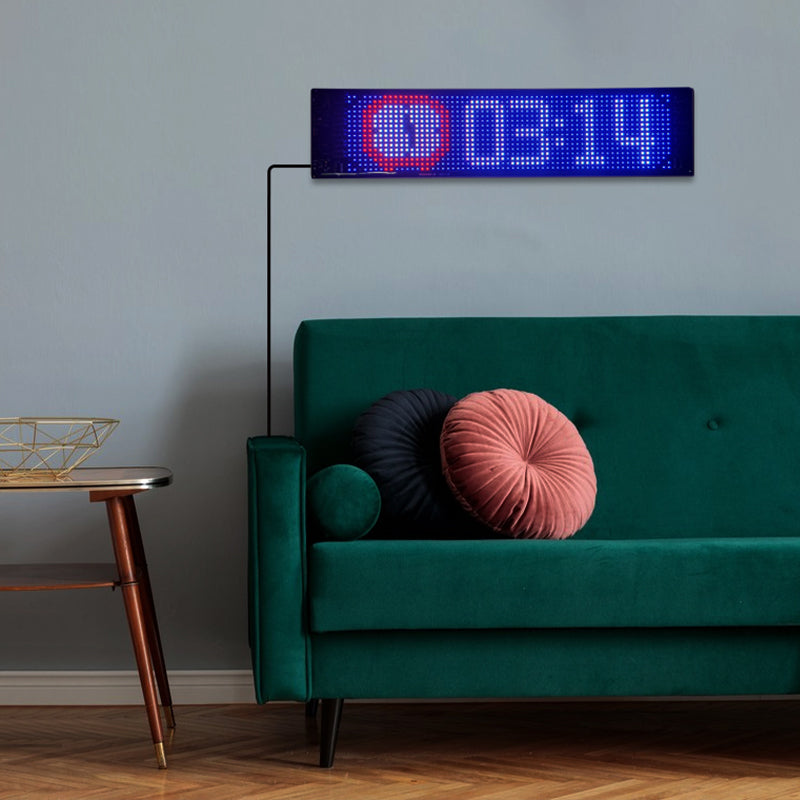 Programmable LED Sign Devil Eyes Display for Windshield with Customizable DIY Scrolling Text Patterns Animations