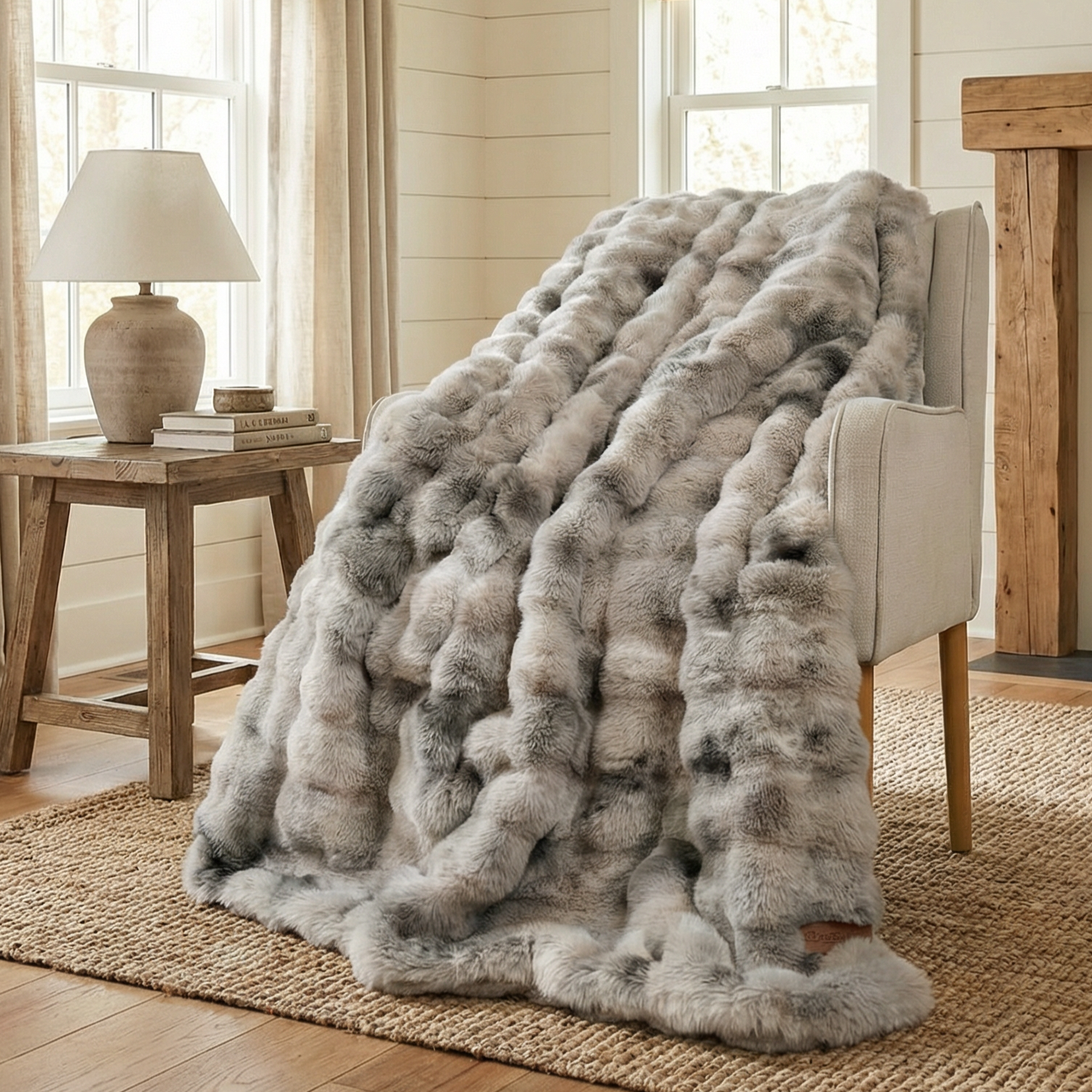 Bubble Faux Fur Blanket