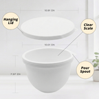 BPA-Free Food Grade Silicone Bowl Liner with Lid for Kitchenaid Stand Mixer Tilt-Head 4.5-5 Qt Salad Mixing Bowl, Thick Non-Stick Odor-Free, Ideal for Ice Cream Maker Baking Meal Prep