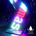 Programmable LED Sign Devil Eyes Display for Windshield with Customizable DIY Scrolling Text Patterns Animations