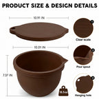 BPA-Free Food Grade Silicone Bowl Liner with Lid for Kitchenaid Stand Mixer Tilt-Head 4.5-5 Qt Salad Mixing Bowl, Thick Non-Stick Odor-Free, Ideal for Ice Cream Maker Baking Meal Prep