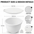 BPA-Free Food Grade Silicone Bowl Liner with Lid for Kitchenaid Stand Mixer Tilt-Head 4.5-5 Qt Salad Mixing Bowl, Thick Non-Stick Odor-Free, Ideal for Ice Cream Maker Baking Meal Prep