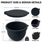 BPA-Free Food Grade Silicone Bowl Liner with Lid for Kitchenaid Stand Mixer Tilt-Head 4.5-5 Qt Salad Mixing Bowl, Thick Non-Stick Odor-Free, Ideal for Ice Cream Maker Baking Meal Prep