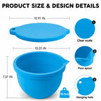 BPA-Free Food Grade Silicone Bowl Liner with Lid for Kitchenaid Stand Mixer Tilt-Head 4.5-5 Qt Salad Mixing Bowl, Thick Non-Stick Odor-Free, Ideal for Ice Cream Maker Baking Meal Prep