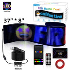 Programmable LED Sign Devil Eyes Display for Windshield with Customizable DIY Scrolling Text Patterns Animations