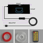Programmable LED Sign Devil Eyes Display for Windshield with Customizable DIY Scrolling Text Patterns Animations