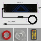 Programmable LED Sign Devil Eyes Display for Windshield with Customizable DIY Scrolling Text Patterns Animations