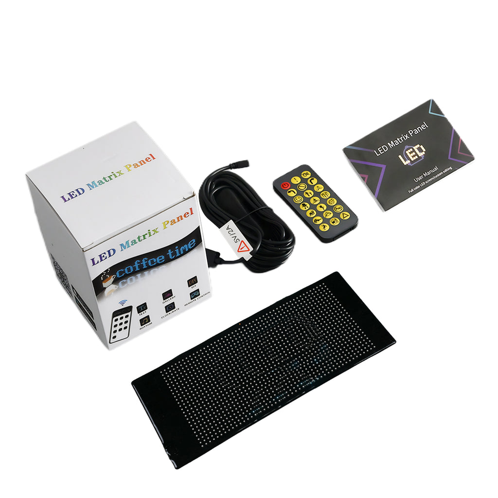 Programmable LED Sign Devil Eyes Display for Windshield with Customizable DIY Scrolling Text Patterns Animations