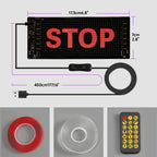 Programmable LED Sign Devil Eyes Display for Windshield with Customizable DIY Scrolling Text Patterns Animations