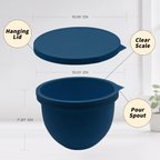 BPA-Free Food Grade Silicone Bowl Liner with Lid for Kitchenaid Stand Mixer Tilt-Head 4.5-5 Qt Salad Mixing Bowl, Thick Non-Stick Odor-Free, Ideal for Ice Cream Maker Baking Meal Prep