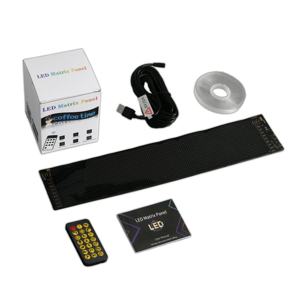 Programmable LED Sign Devil Eyes Display for Windshield with Customizable DIY Scrolling Text Patterns Animations