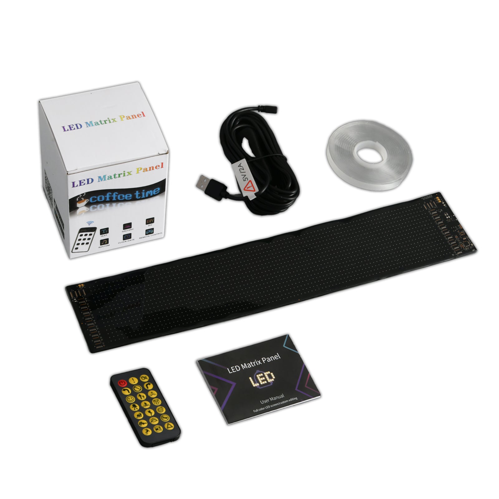 Programmable LED Sign Devil Eyes Display for Windshield with Customizable DIY Scrolling Text Patterns Animations