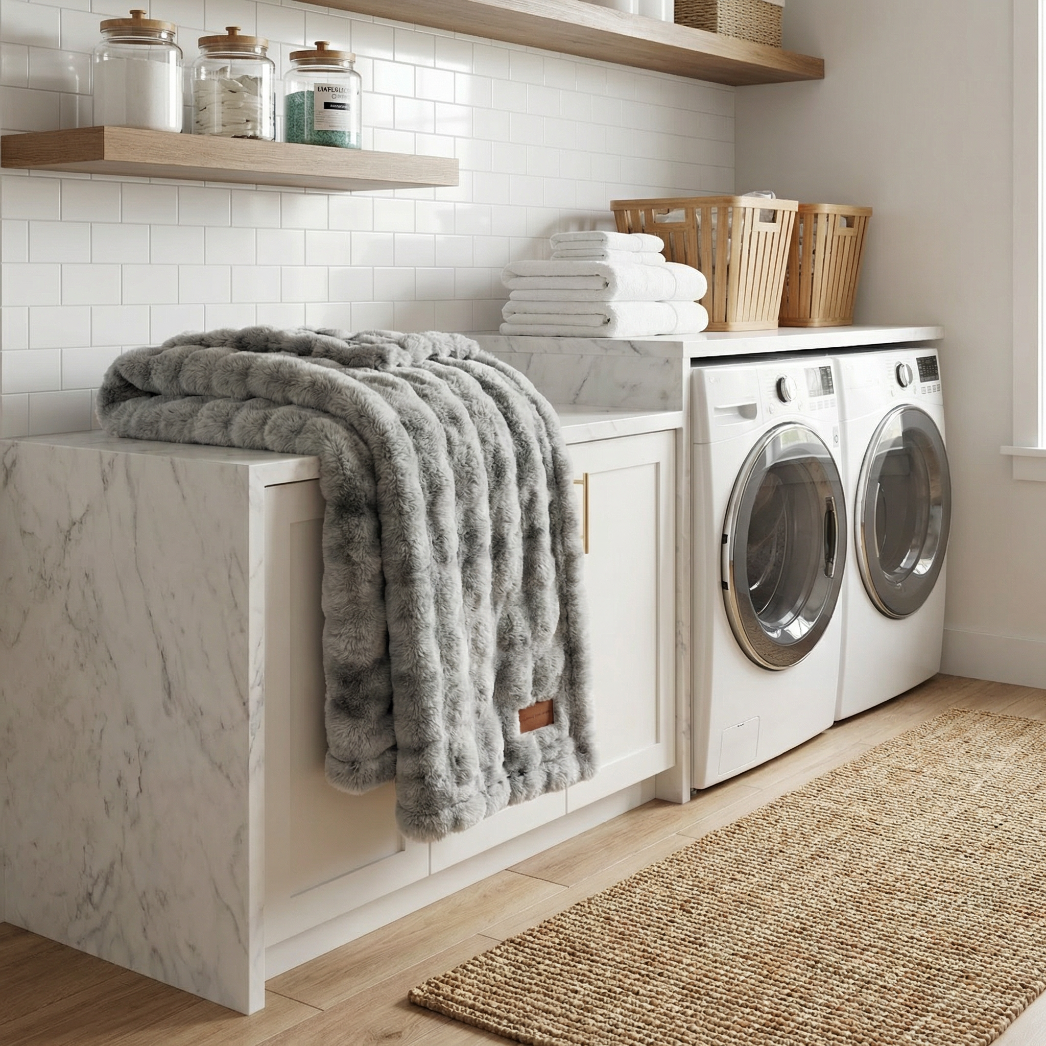 Bubble Faux Fur Blanket