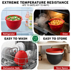 BPA-Free Food Grade Silicone Bowl Liner with Lid for Kitchenaid Stand Mixer Tilt-Head 4.5-5 Qt Salad Mixing Bowl, Thick Non-Stick Odor-Free, Ideal for Ice Cream Maker Baking Meal Prep