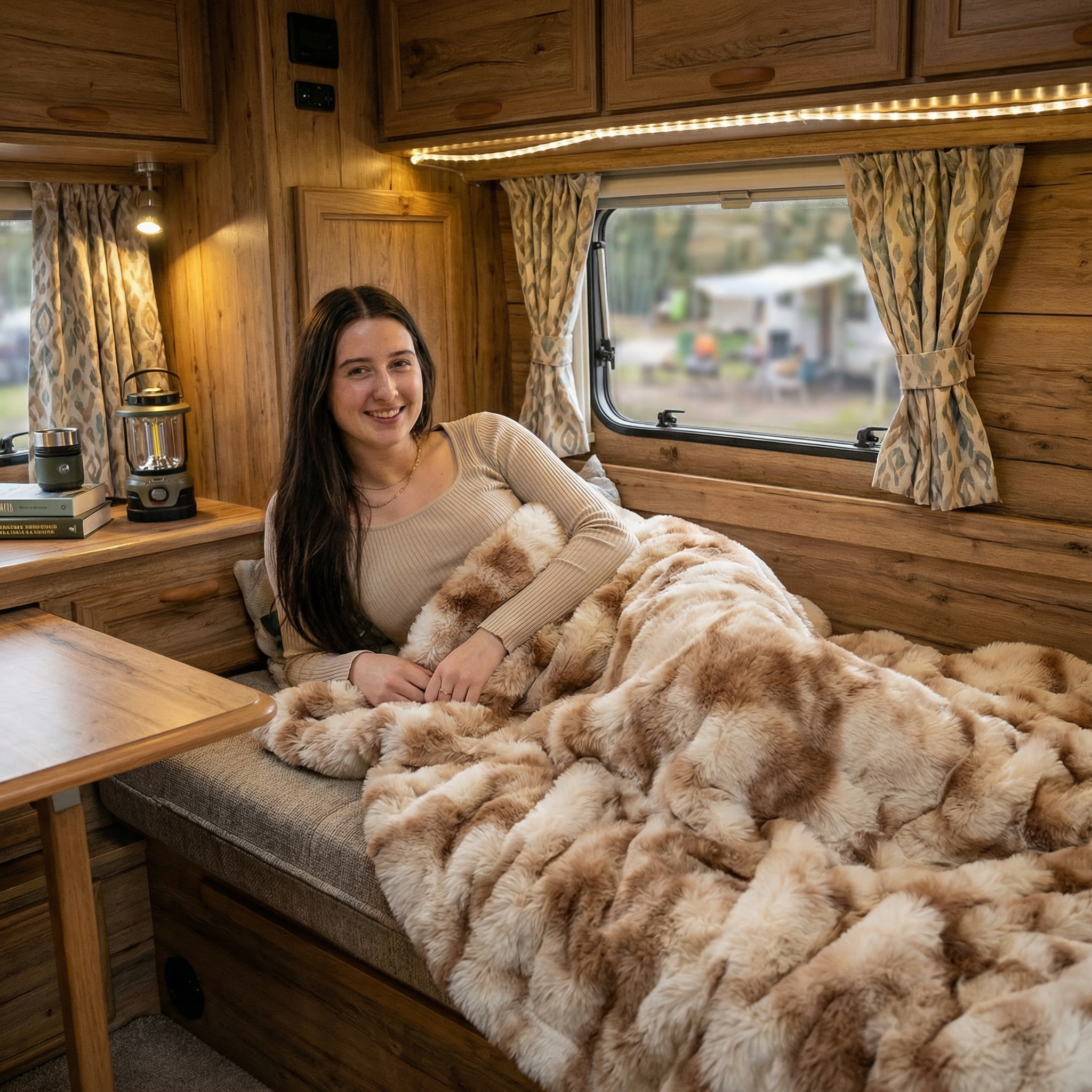 Bubble Faux Fur Blanket