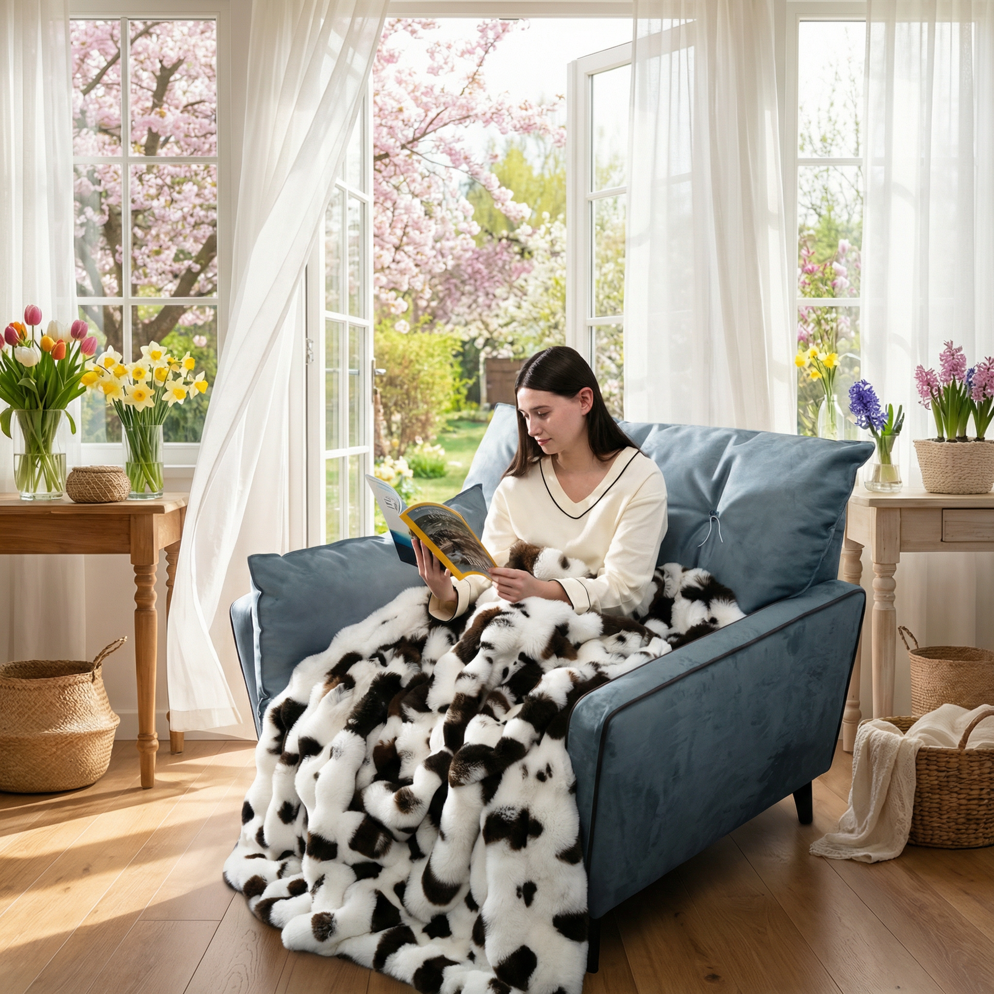 Bubble Faux Fur Blanket