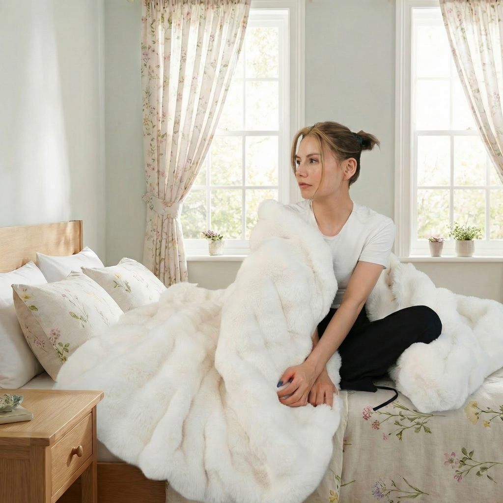 Bubble Faux Fur Blanket