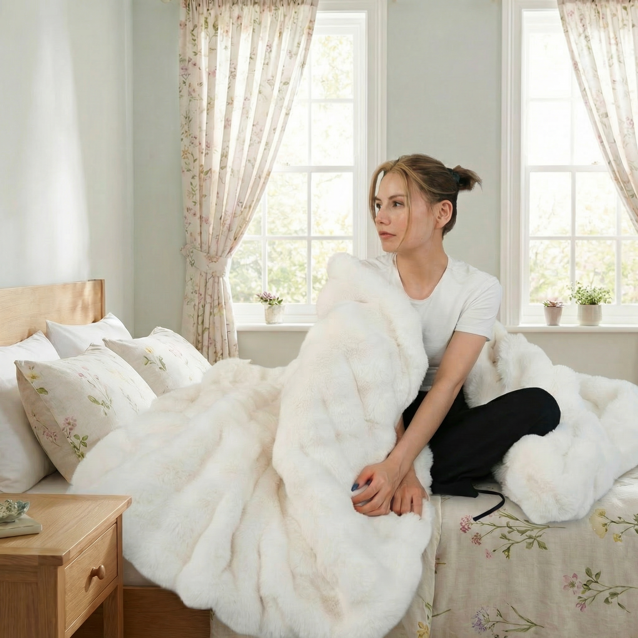 Bubble Faux Fur Blanket