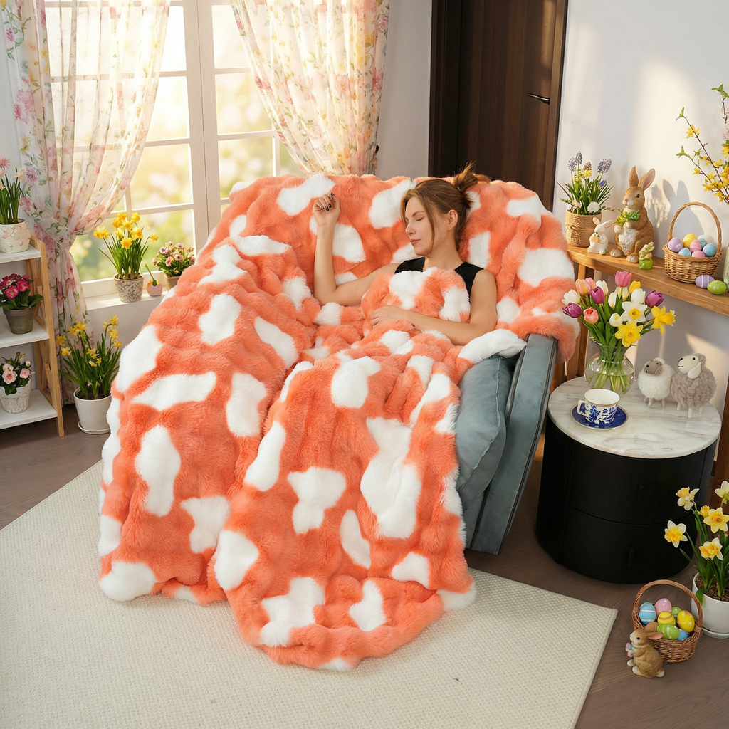 Bubble Faux Fur Blanket