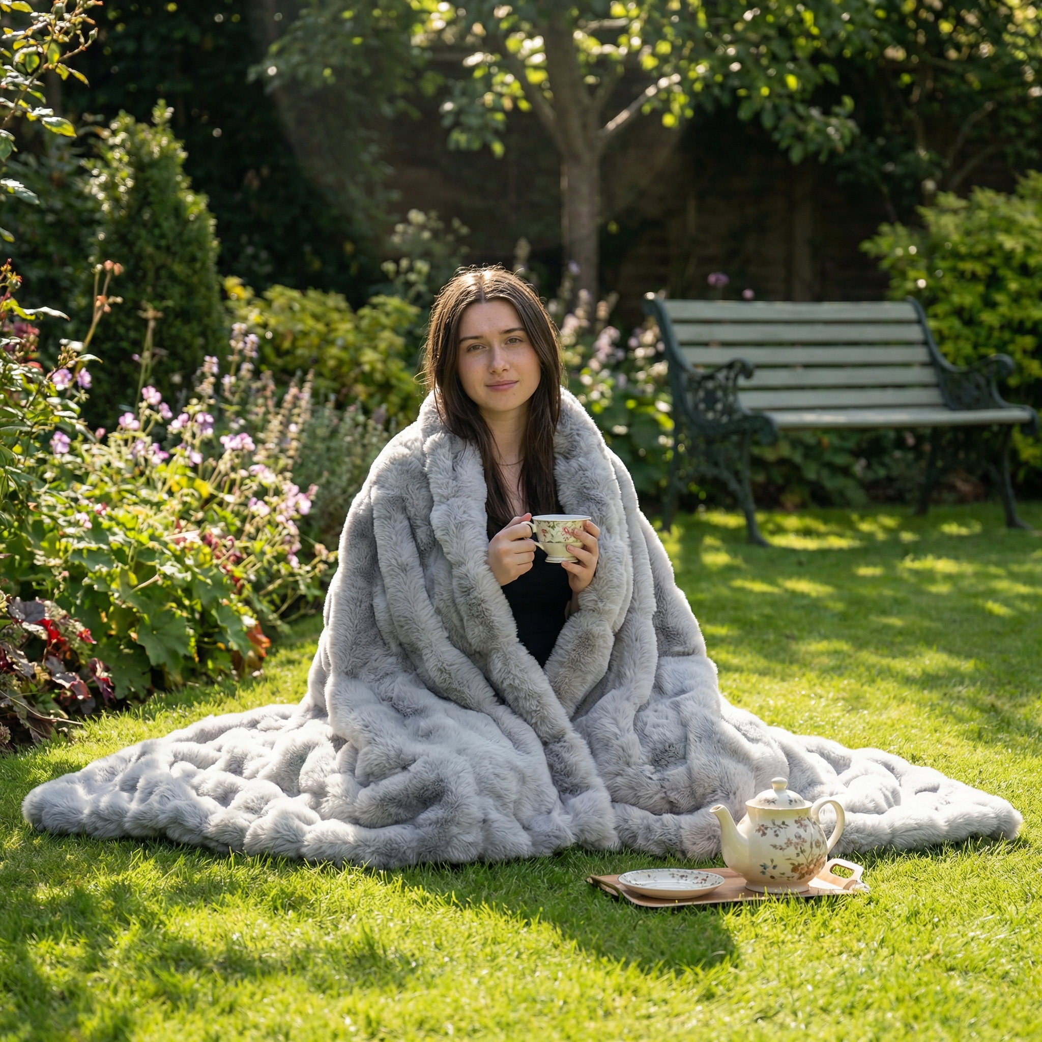 Bubble Faux Fur Blanket