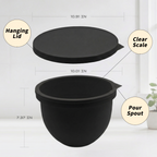 BPA-Free Food Grade Silicone Bowl Liner with Lid for Kitchenaid Stand Mixer Tilt-Head 4.5-5 Qt Salad Mixing Bowl, Thick Non-Stick Odor-Free, Ideal for Ice Cream Maker Baking Meal Prep