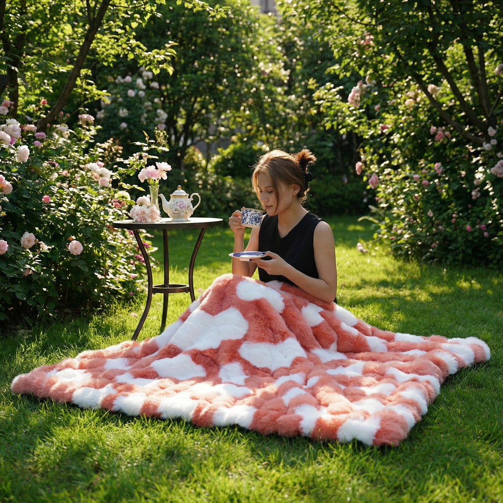 Bubble Faux Fur Blanket