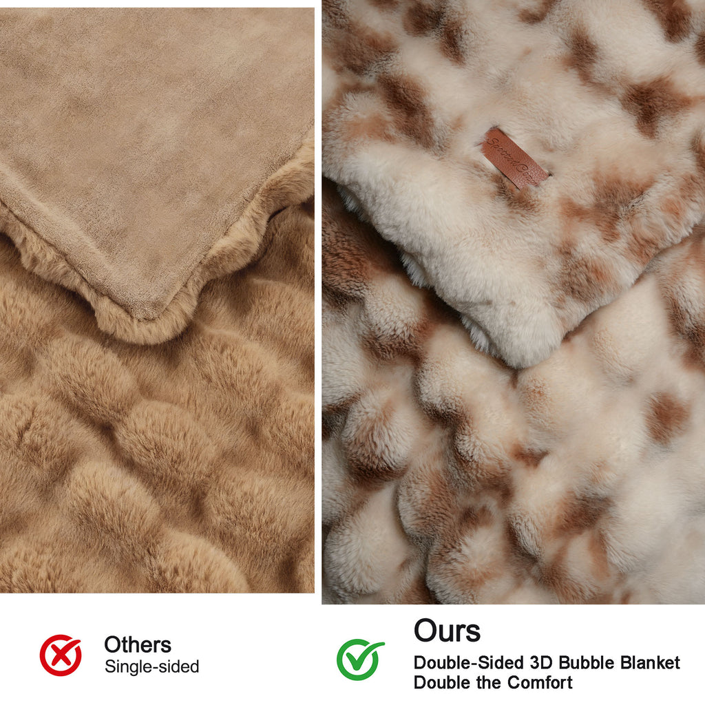 Bubble Faux Fur Blanket