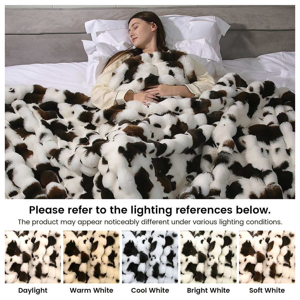 Bubble Faux Fur Blanket