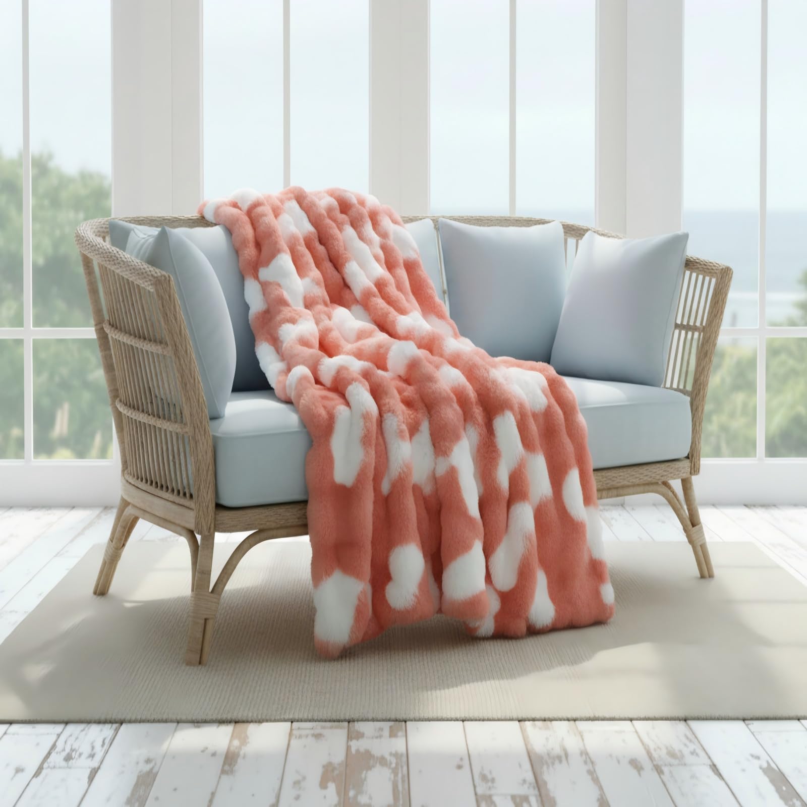 Bubble Faux Fur Blanket