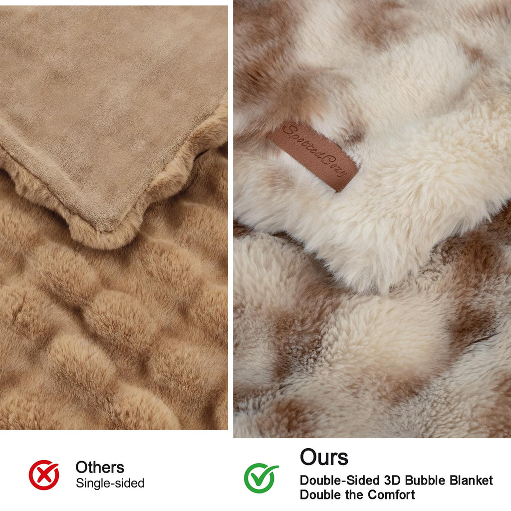 Bubble Faux Fur Blanket
