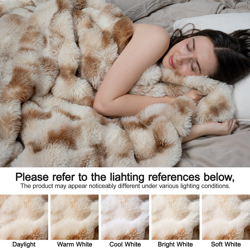Bubble Faux Fur Blanket