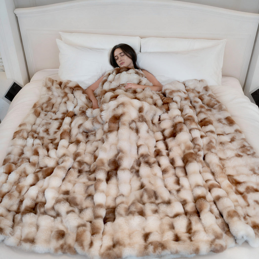 Bubble Faux Fur Blanket