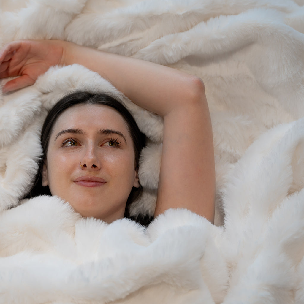 Bubble Faux Fur Blanket