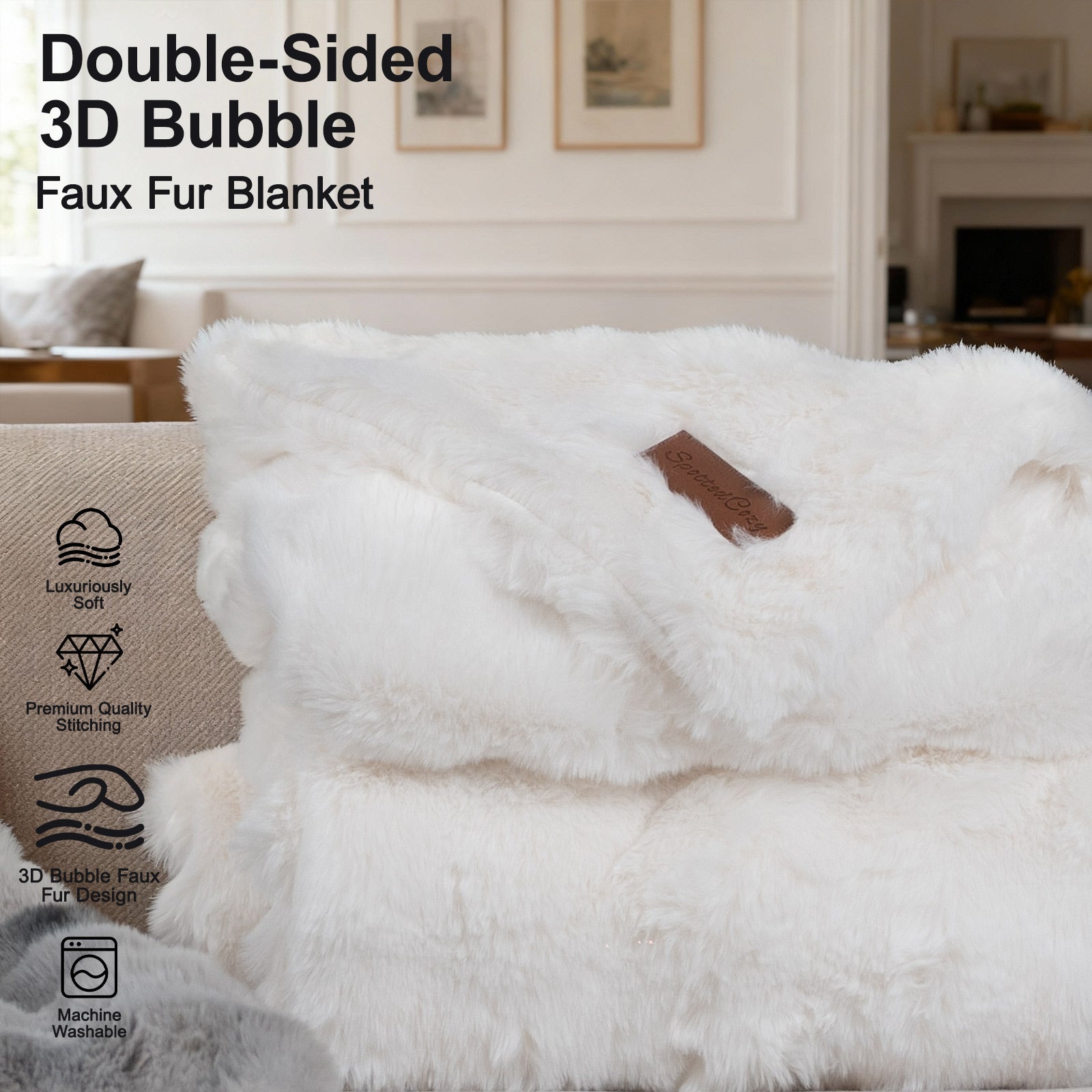 Bubble Faux Fur Blanket
