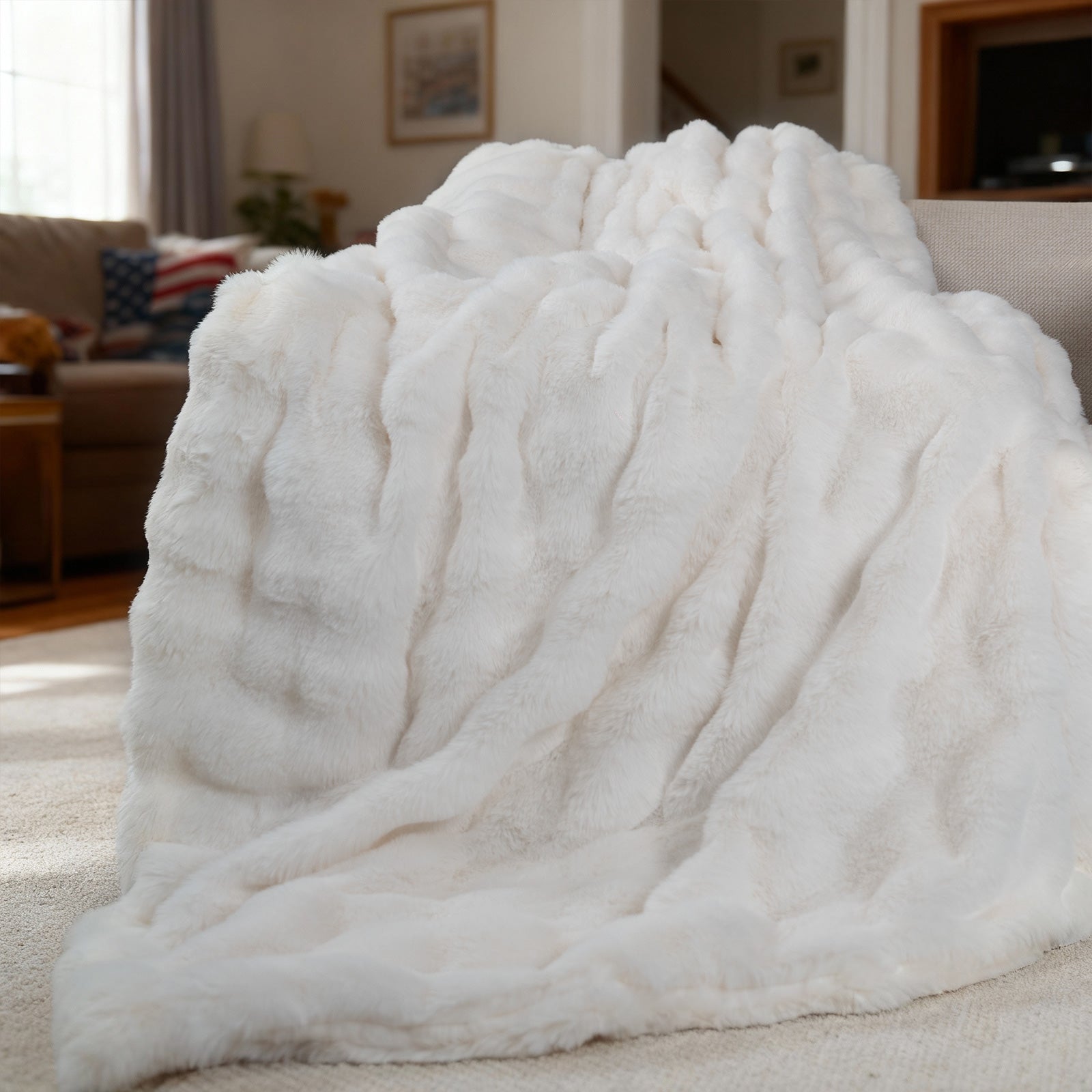 Bubble Faux Fur Blanket