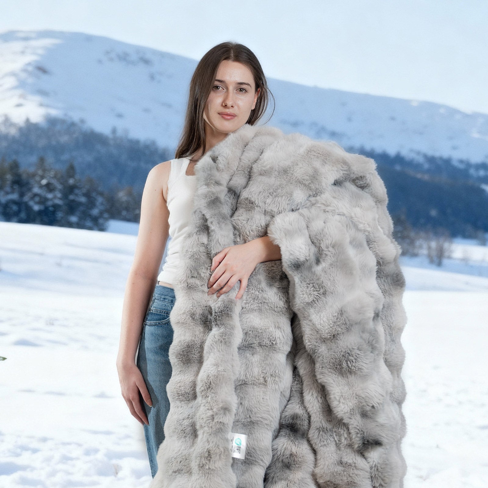 Bubble Faux Fur Blanket