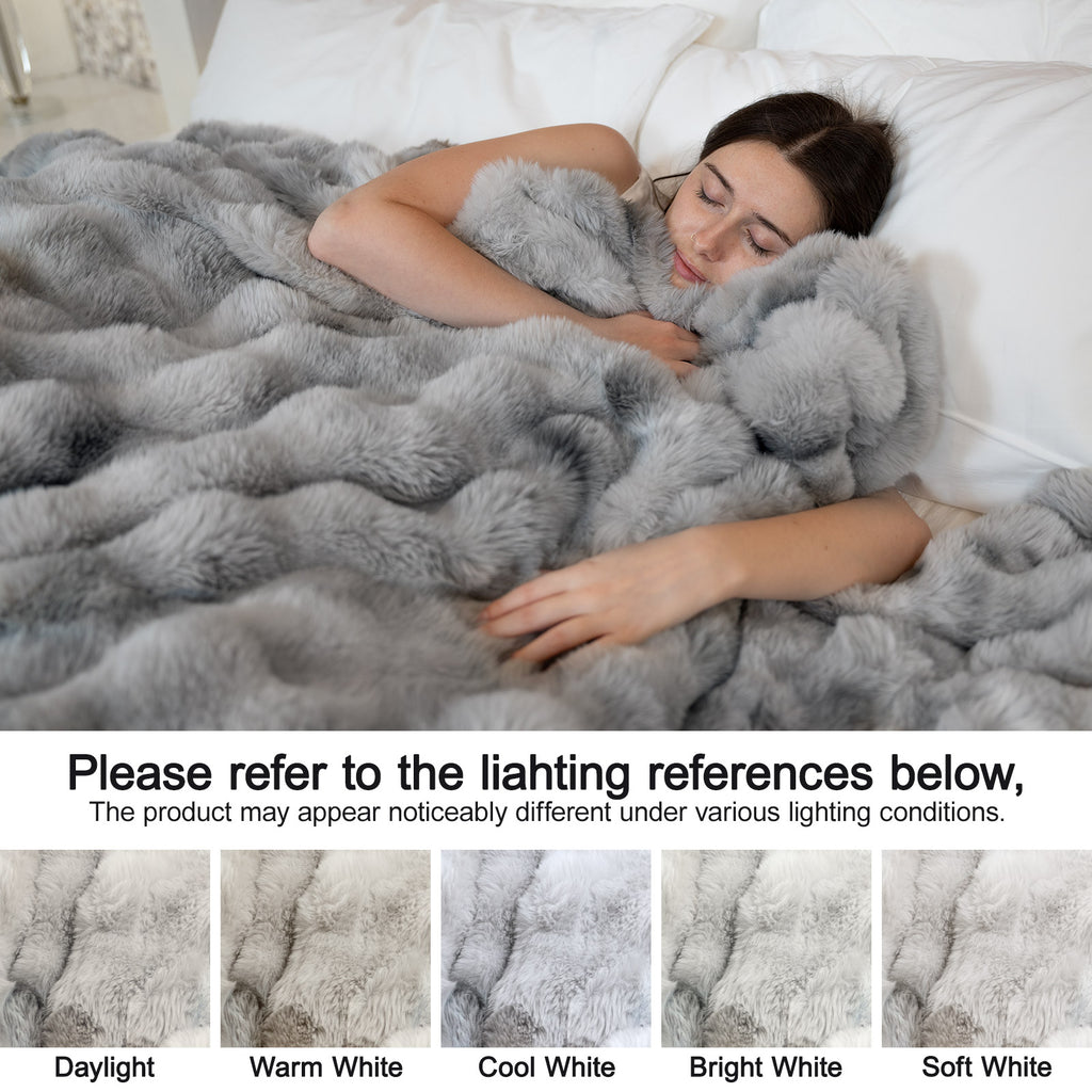 Bubble Faux Fur Blanket