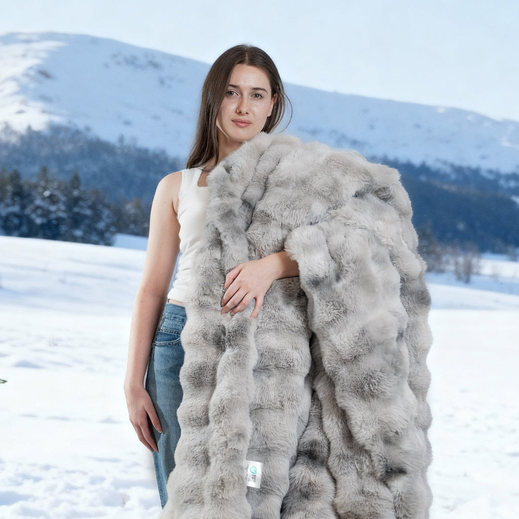 Bubble Faux Fur Blanket