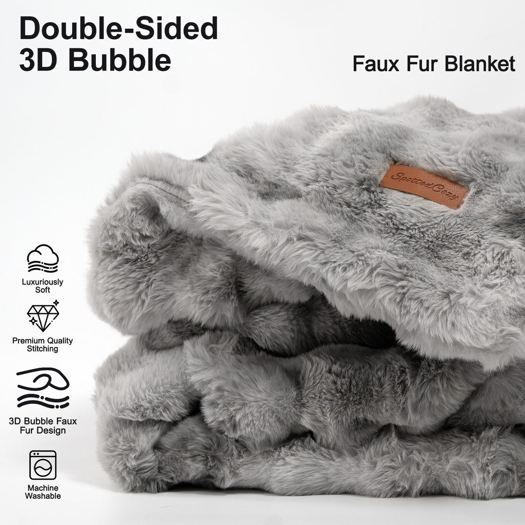 Bubble Faux Fur Blanket