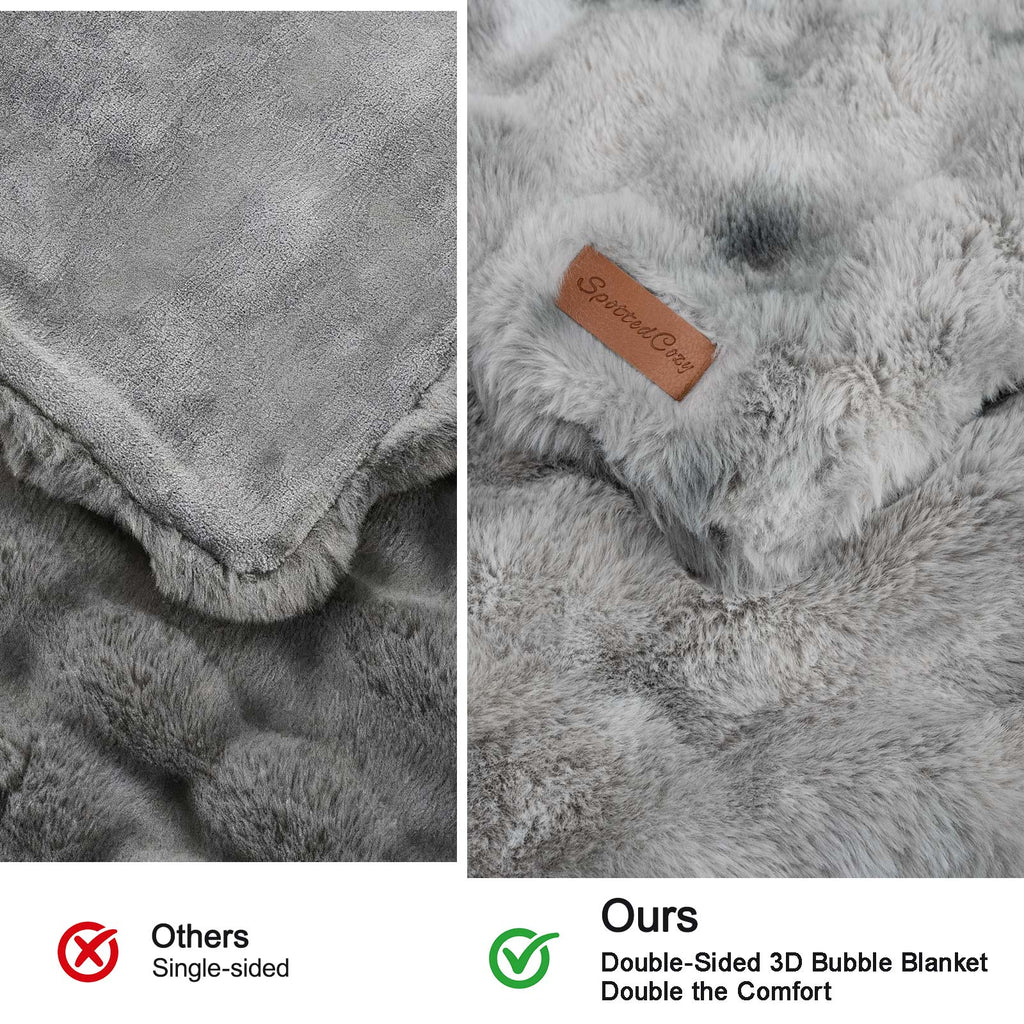 Bubble Faux Fur Blanket