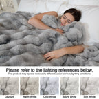Bubble Faux Fur Blanket
