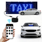 Programmable LED Sign Devil Eyes Display for Windshield with Customizable DIY Scrolling Text Patterns Animations