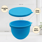 BPA-Free Food Grade Silicone Bowl Liner with Lid for Kitchenaid Stand Mixer Tilt-Head 4.5-5 Qt Salad Mixing Bowl, Thick Non-Stick Odor-Free, Ideal for Ice Cream Maker Baking Meal Prep