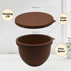 BPA-Free Food Grade Silicone Bowl Liner with Lid for Kitchenaid Stand Mixer Tilt-Head 4.5-5 Qt Salad Mixing Bowl, Thick Non-Stick Odor-Free, Ideal for Ice Cream Maker Baking Meal Prep