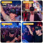 MasterAkoh LED Programmable Baseball Cap with Bluetooth App Control Scrolling Message Display Light Up Hat, Customizable Text Animation Pattern Display for Adult Unisex, Rechargeable Curved Brim