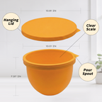 BPA-Free Food Grade Silicone Bowl Liner with Lid for Kitchenaid Stand Mixer Tilt-Head 4.5-5 Qt Salad Mixing Bowl, Thick Non-Stick Odor-Free, Ideal for Ice Cream Maker Baking Meal Prep